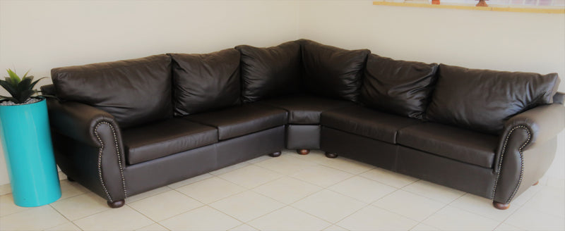 5 seater Genuine Leather Lounge Suite