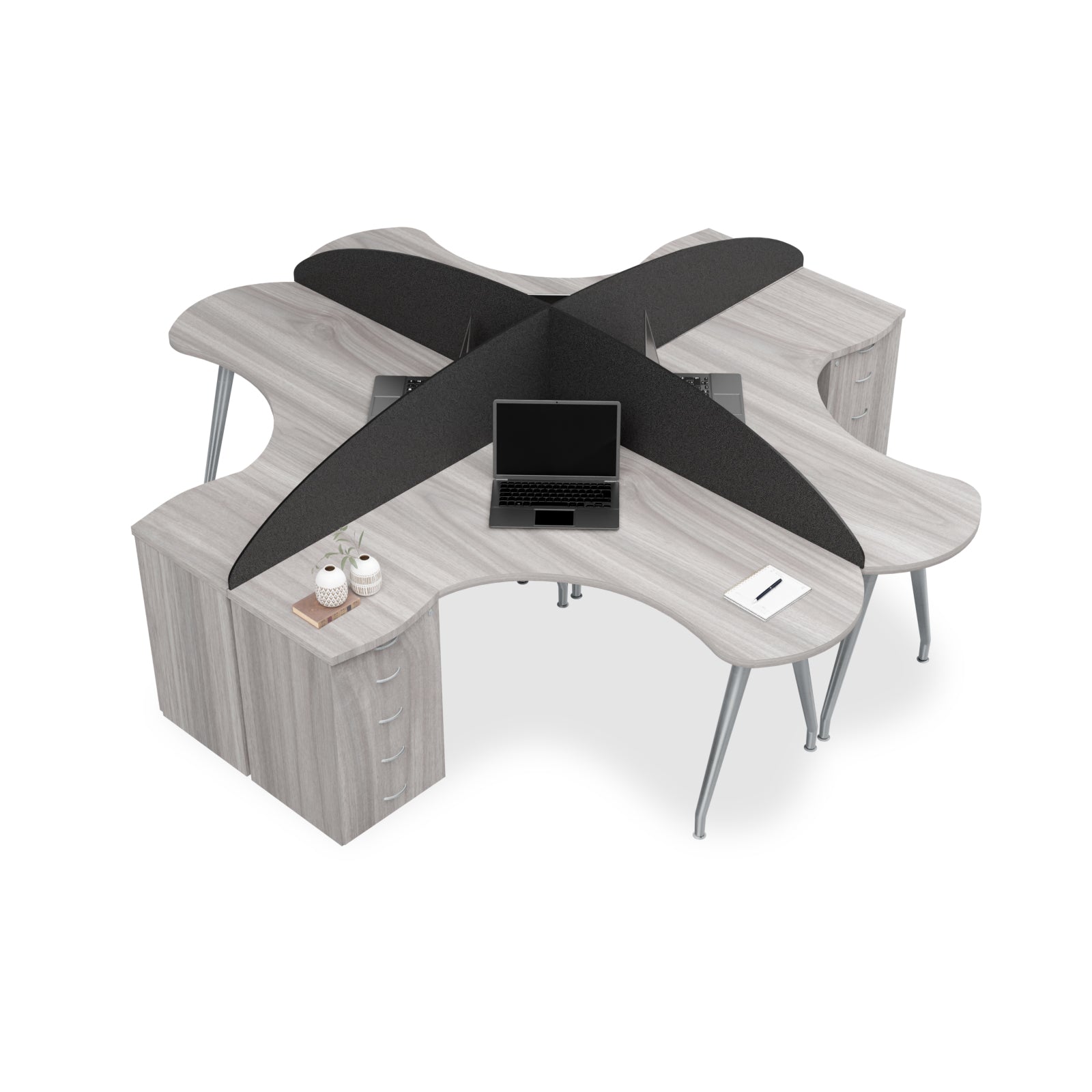 Cluster Desk Shell Cluster Desks | Office Pro