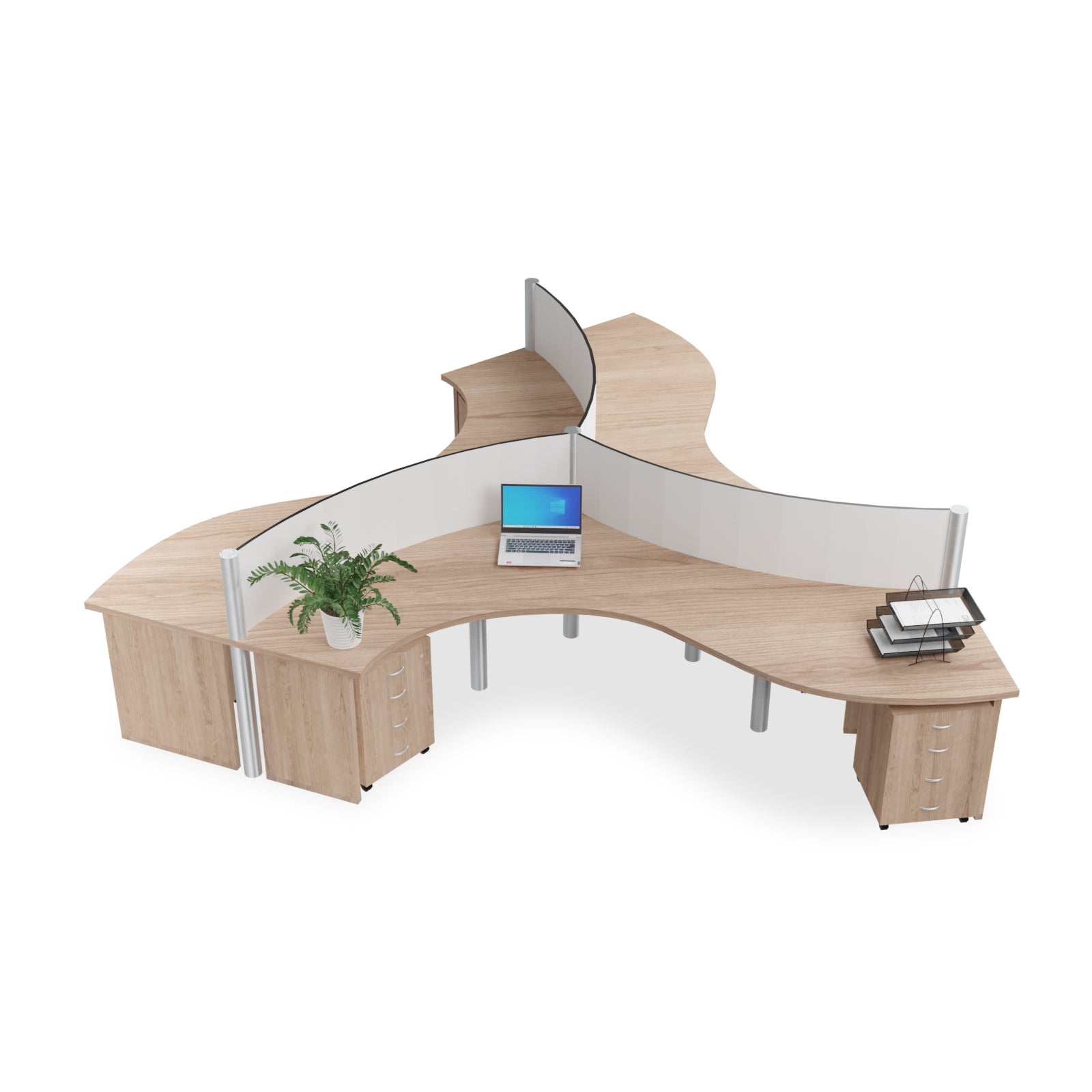 Cluster Desk Shell Cluster Desks | Office Pro