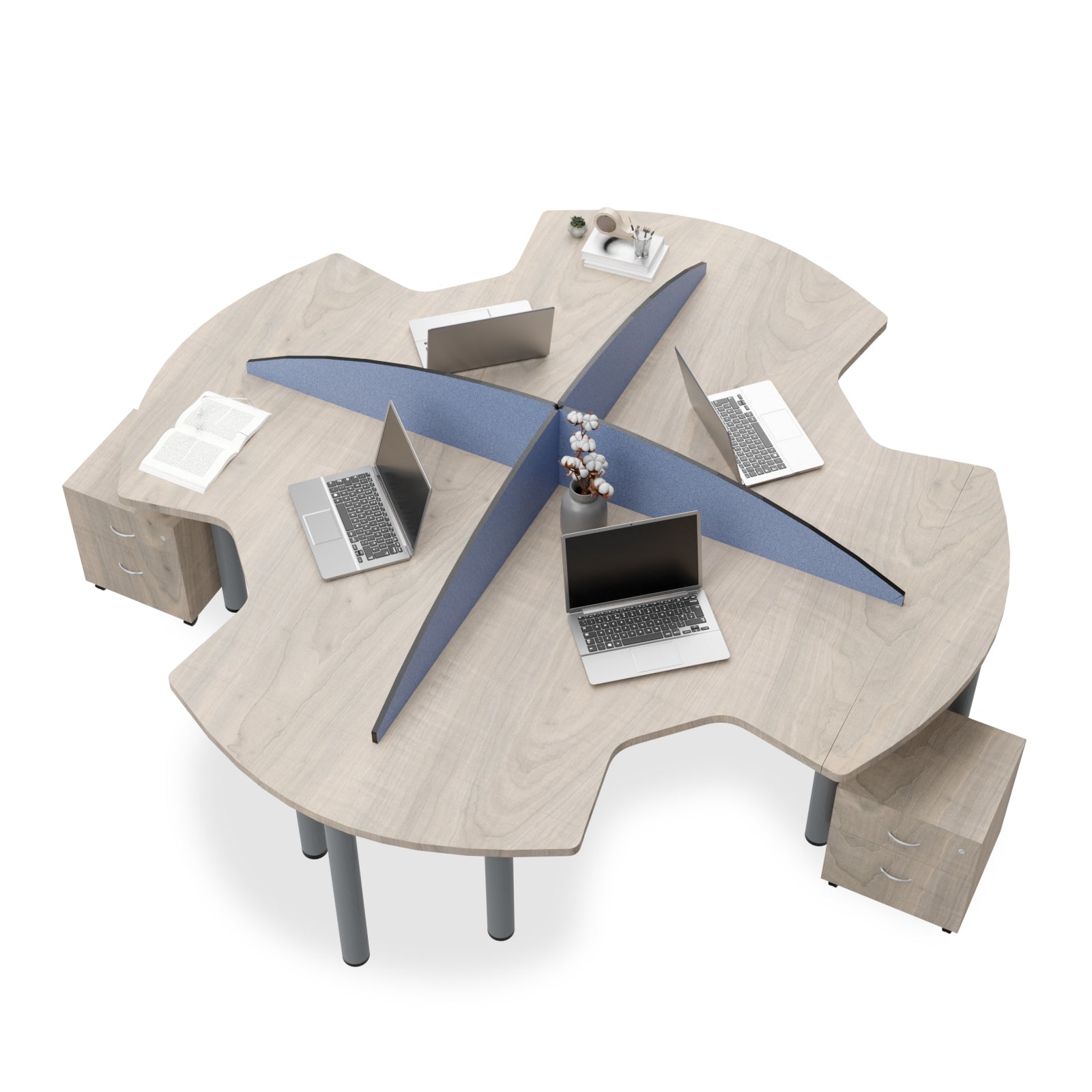 Cluster Desk Shell Cluster Desks | Office Pro