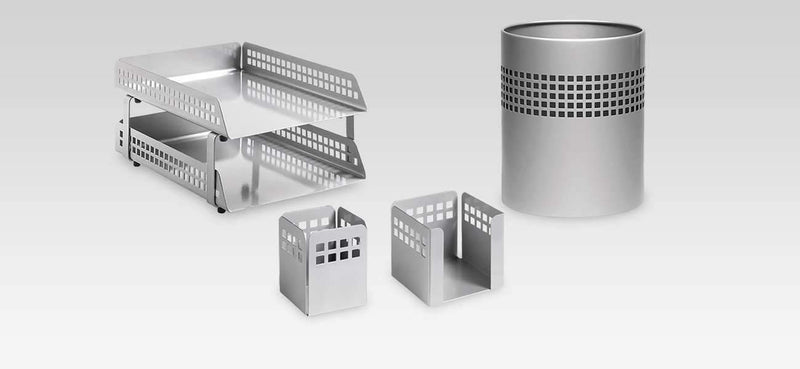 Square Punched Desk Set - Office Pro